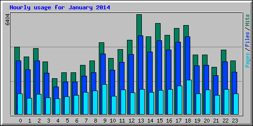 Hourly usage for January 2014