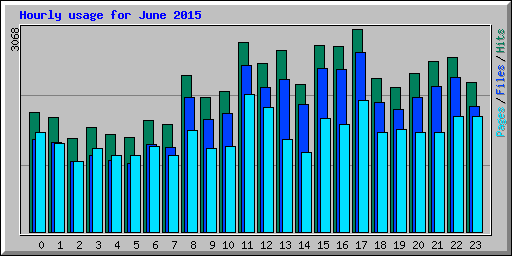 Hourly usage for June 2015